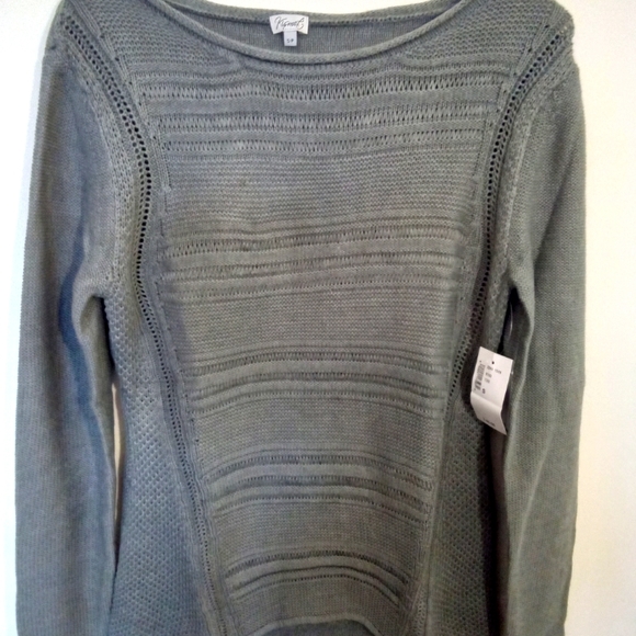 Kismet Sweaters - Kismet Roll Neck Tunic Sweater with Pointelle Detailing